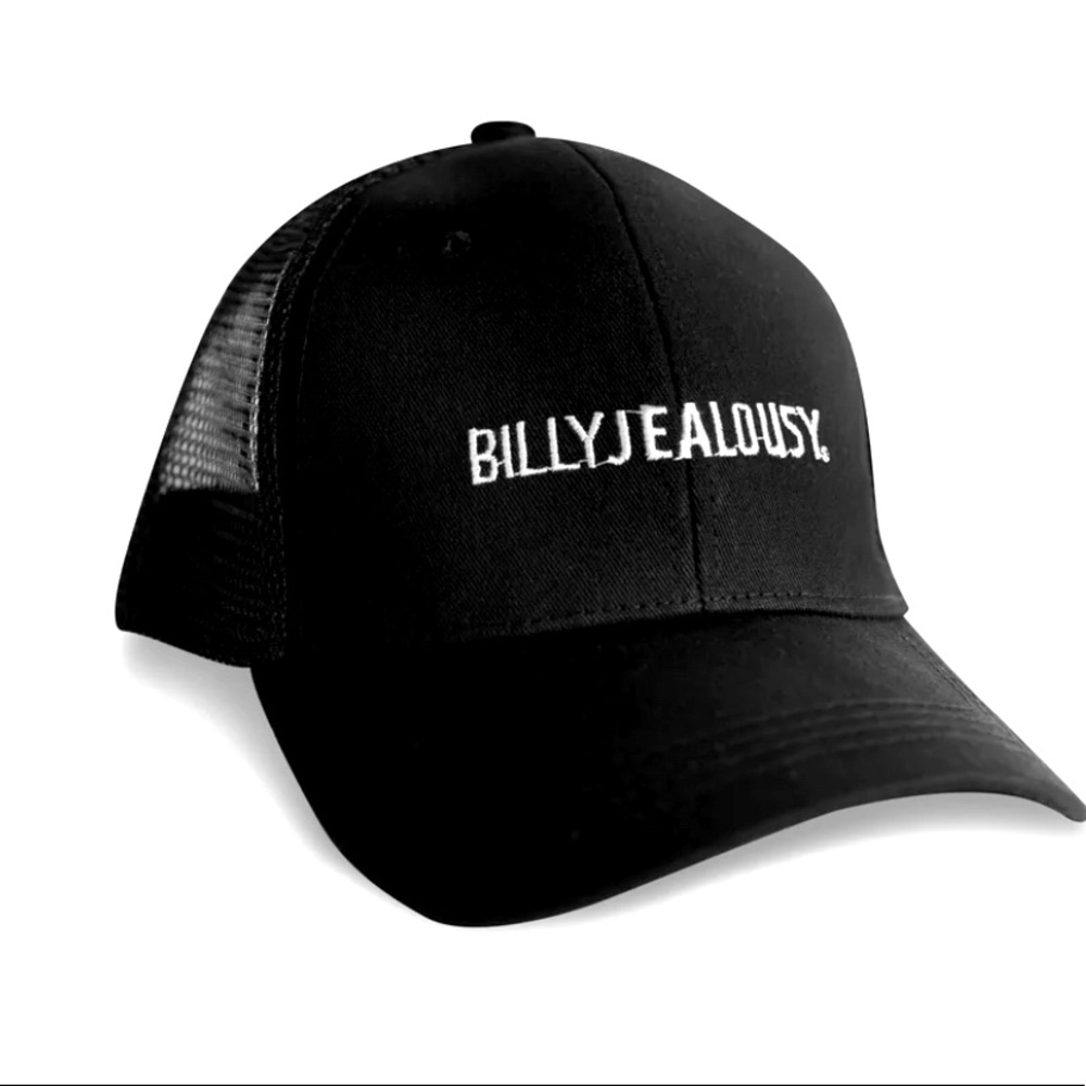 New Billy Jealousy Mesh Trucker Snap Back Hat Black One Size Cap Baseball